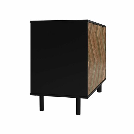 Manhattan Comfort Liam Accent Cabinet in Black and Brown Wood AC-310AMC248